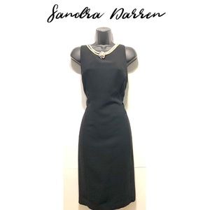 ☀️ 3/$25 Sandra Darren Dress with attached Pearls